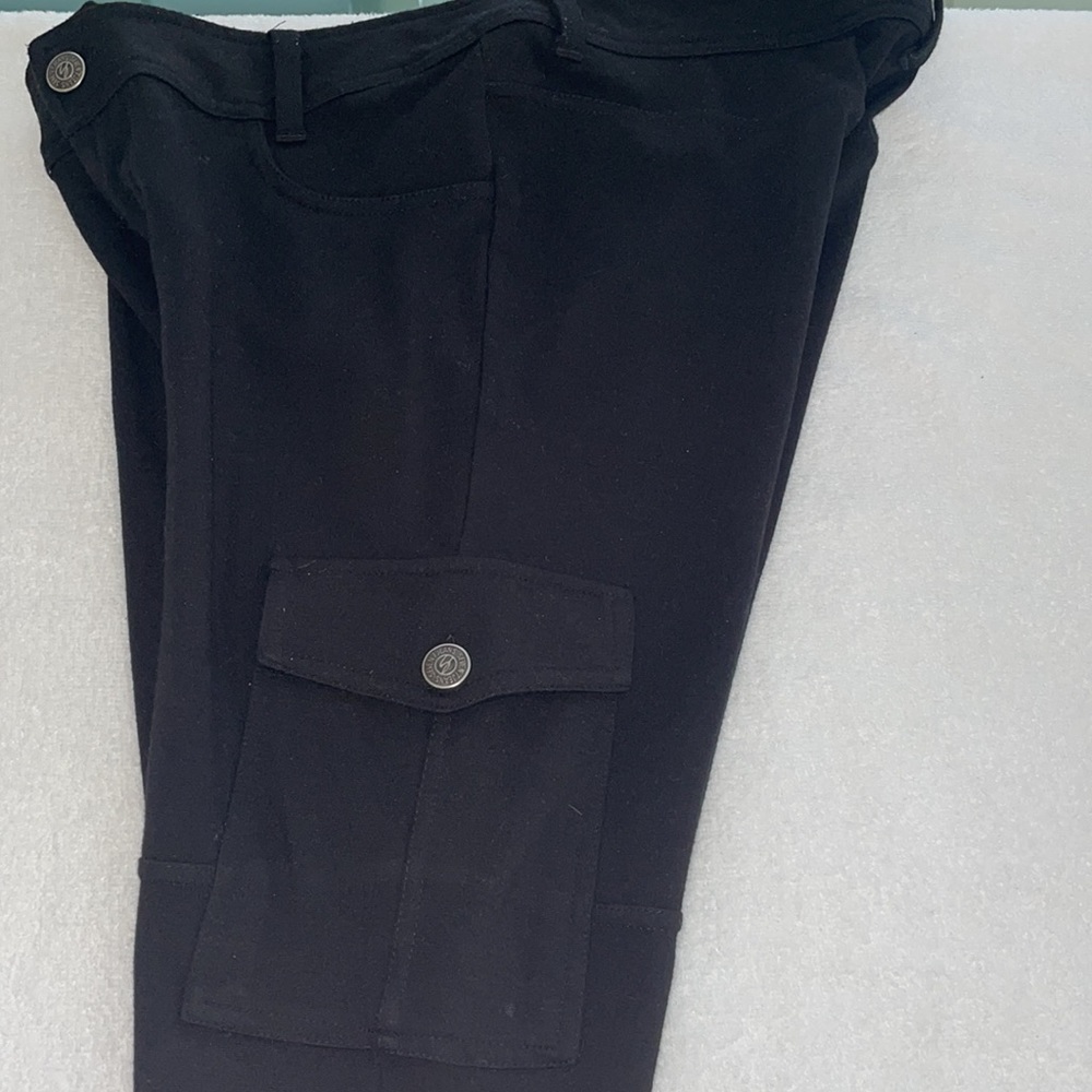 Seven7 Knit Cargo Pants Sz 4 EUC Super Cute Soft Utility Pockets Stretchy - Picture 16 of 17